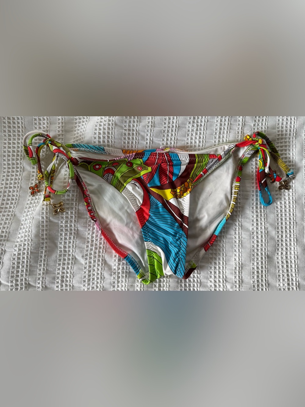 NEW Trina Turk SZ 2  Geometric Bikini Swim Bottoms Multicolored